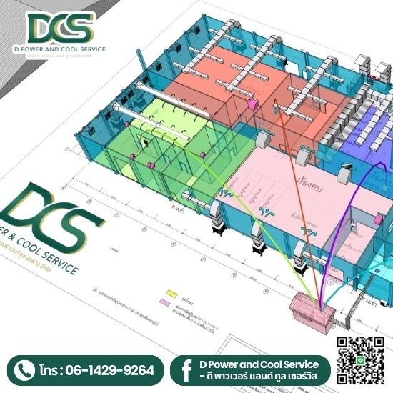 ติดตั้งระบบท่อดักท์ ปรับอากาศ ระบายอากาศ - วางระบบระบายอากาศโรงงาน